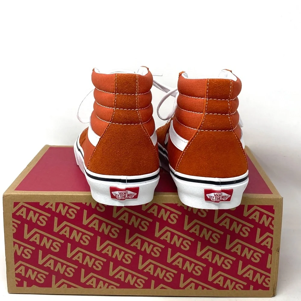 VANS Sk8-Hi Color Theory Shoes SB For Women Canvas Suede Burnt Ochre VN0005U9GWP - Picture 5 of 9